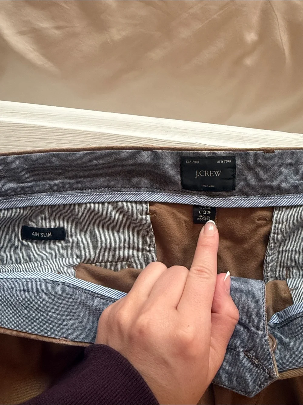 J. Crew Men's Tan Chino Pants - Classic Fit